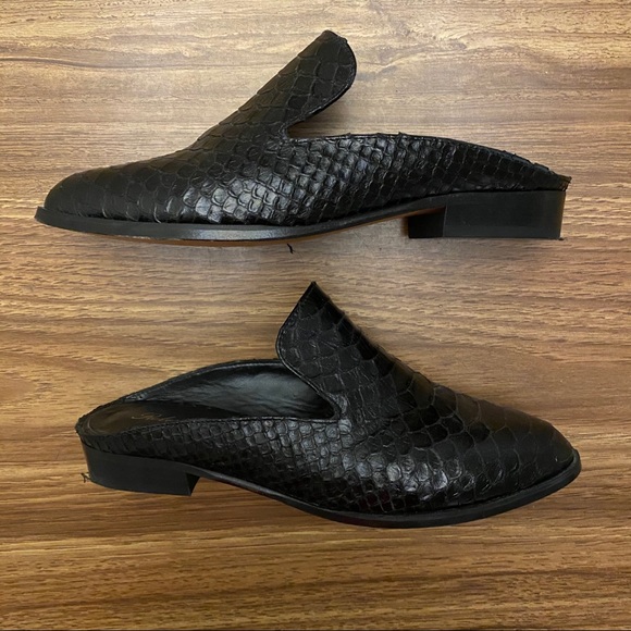 Robert Clergerie Alicem Snake Mules - Picture 4 of 6